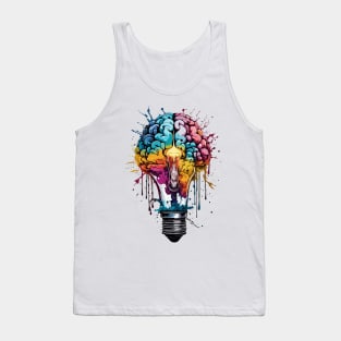 Brain Bulb Splash Tank Top